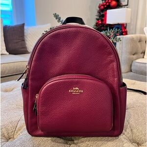 Coach Court Backpack Maroon